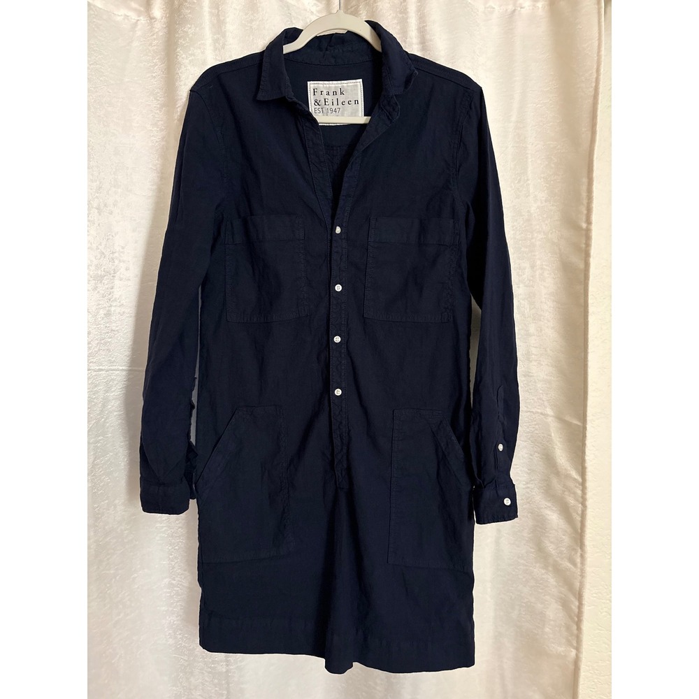 Frank & Eileen Ireland Utility Dress In Navy Size Small - Picture 3 of 8